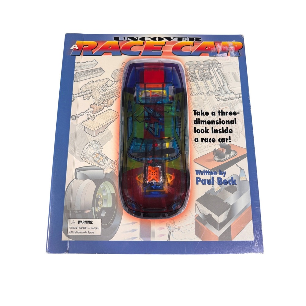 Uncover a Race Car Paul Beck 3D Model Interactive Book Silver Dolphin 2002